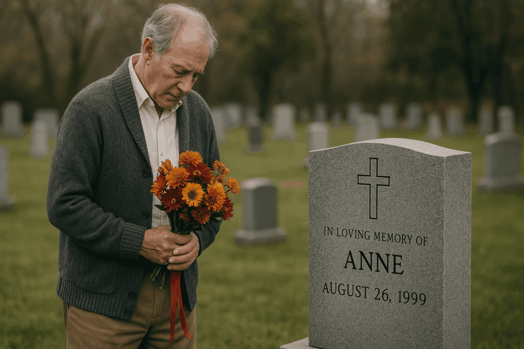 Contemplation at the gravesite on All Souls Day